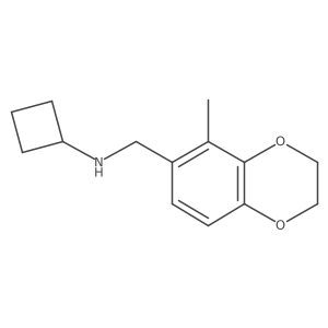 N-[(5-methyl-2,3-dihydro-1,4-benzodioxin-6-yl)methyl]cyclobutanamine结构式
