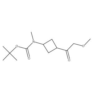 tert-butyl N-[3-(2-methoxyacetyl)cyclobutyl]-N-methylcarbamate结构式