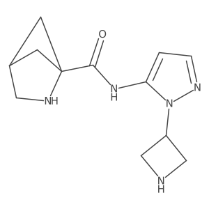N-[1-(azetidin-3-yl)-1H-pyrazol-5-yl]-2-azabicyclo[2.1.1]hexane-1-carboxamide Structure