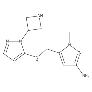 5-({[1-(azetidin-3-yl)-1H-pyrazol-5-yl]amino}methyl)-1-methyl-1H-pyrazol-3-amine Structure