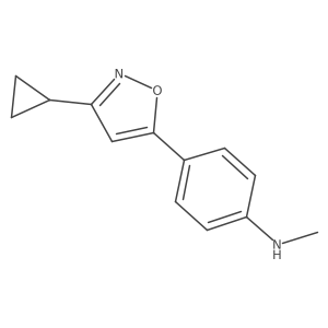 4-(3-cyclopropyl-1,2-oxazol-5-yl)-N-methylaniline结构式