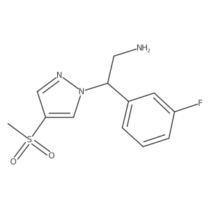 2-(3-fluorophenyl)-2-(4-methanesulfonyl-1H-pyrazol-1-yl)ethan-1-amine结构式
