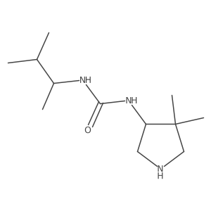 1-(4,4-Dimethylpyrrolidin-3-yl)-3-(3-methylbutan-2-yl)urea结构式