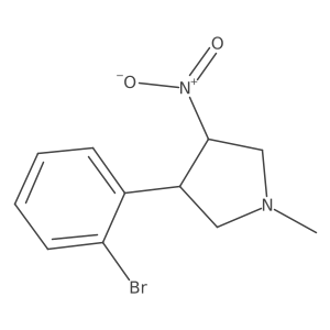 3-(2-Bromophenyl)-1-methyl-4-nitropyrrolidine Structure