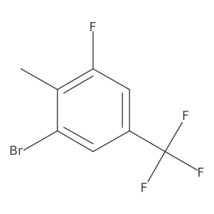1-Bromo-3-fluoro-2-methyl-5-(trifluoromethyl)benzene结构式
