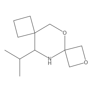 11-(Propan-2-yl)-2,5-dioxa-12-azadispiro[3.2.3^{7}.2^{4}]dodecane结构式