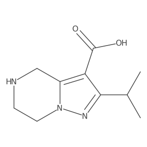 2-(propan-2-yl)-4H,5H,6H,7H-pyrazolo[1,5-a]pyrazine-3-carboxylic acid结构式