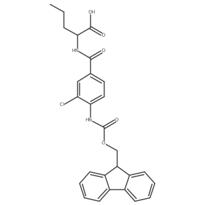 (2R)-2-{[3-chloro-4-({[(9H-fluoren-9-yl)methoxy]carbonyl}amino)phenyl]formamido}pentanoic acid Structure