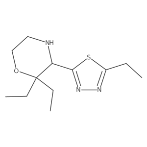 2,2-Diethyl-3-(5-ethyl-1,3,4-thiadiazol-2-yl)morpholine Structure