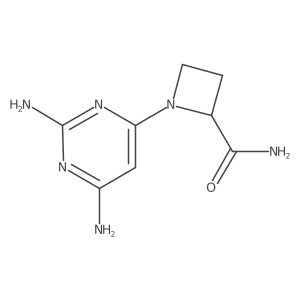 1-(2,6-Diaminopyrimidin-4-yl)azetidine-2-carboxamide结构式