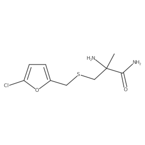 2-Amino-3-{[(5-chlorofuran-2-yl)methyl]sulfanyl}-2-methylpropanamide结构式