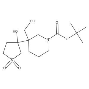Tert-butyl 3-(3-hydroxy-1,1-dioxo-1lambda6-thiolan-3-yl)-3-(hydroxymethyl)piperidine-1-carboxylate结构式