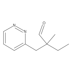 2-Methyl-2-[(pyridazin-3-yl)methyl]butanal Structure