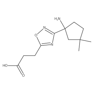 3-[3-(1-Amino-3,3-dimethylcyclopentyl)-1,2,4-oxadiazol-5-yl]propanoic acid Structure