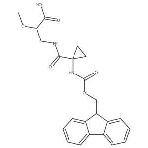 3-{[1-({[(9H-fluoren-9-yl)methoxy]carbonyl}amino)cyclopropyl]formamido}-2-methoxypropanoic acid Structure