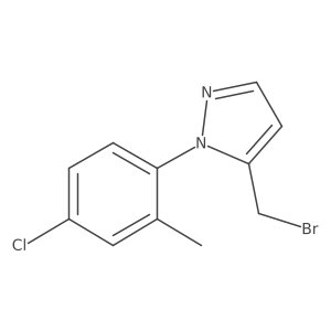 5-(bromomethyl)-1-(4-chloro-2-methylphenyl)-1H-pyrazole Structure