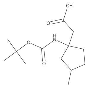2-(1-{[(Tert-butoxy)carbonyl]amino}-3-methylcyclopentyl)acetic acid Structure