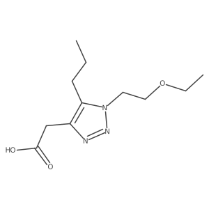 2-[1-(2-ethoxyethyl)-5-propyl-1H-1,2,3-triazol-4-yl]acetic acid结构式