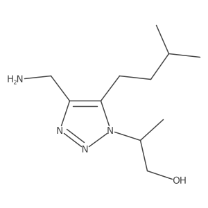 2-[4-(aminomethyl)-5-(3-methylbutyl)-1H-1,2,3-triazol-1-yl]propan-1-ol结构式