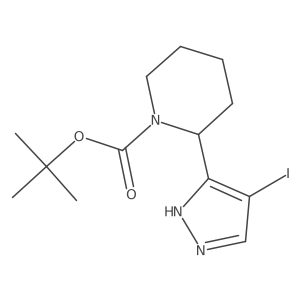 tert-butyl 2-(4-iodo-1H-pyrazol-5-yl)piperidine-1-carboxylate Structure