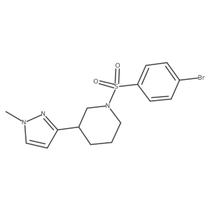 1-((4-bromophenyl)sulfonyl)-3-(1-methyl-1H-pyrazol-3-yl)piperidine结构式