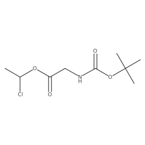 1-Chloroethyl 2-{[(tert-butoxy)carbonyl]amino}acetate结构式