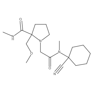 1-{[(1-cyanocyclohexyl)(methyl)carbamoyl]methyl}-2-(methoxymethyl)-N-methylpyrrolidine-2-carboxamide结构式