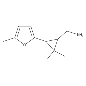 rac-[(1R,3R)-2,2-dimethyl-3-(5-methylfuran-2-yl)cyclopropyl]methanamine Structure
