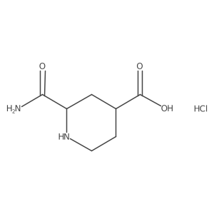(2S,4R)-2-Carbamoylpiperidine-4-carboxylic acid;hydrochloride结构式