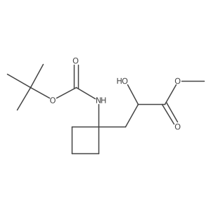 Methyl 3-(1-{[(tert-butoxy)carbonyl]amino}cyclobutyl)-2-hydroxypropanoate Structure