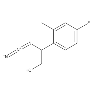 2-Azido-2-(4-fluoro-2-methylphenyl)ethan-1-ol结构式
