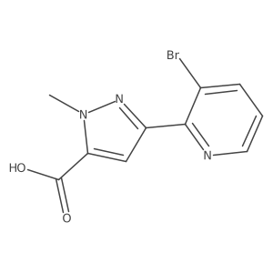 3-(3-bromopyridin-2-yl)-1-methyl-1H-pyrazole-5-carboxylic acid结构式
