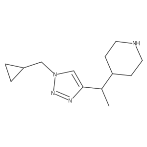 4-{1-[1-(cyclopropylmethyl)-1H-1,2,3-triazol-4-yl]ethyl}piperidine结构式