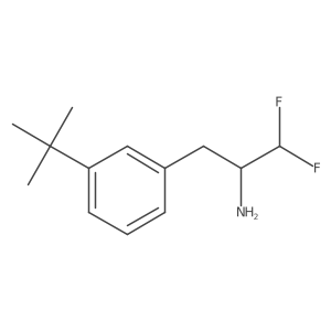 3-(3-Tert-butylphenyl)-1,1-difluoropropan-2-amine结构式