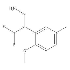 3,3-Difluoro-2-(2-methoxy-5-methylphenyl)propan-1-amine Structure