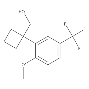 {1-[2-Methoxy-5-(trifluoromethyl)phenyl]cyclobutyl}methanol Structure