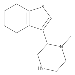 1-Methyl-2-(4,5,6,7-tetrahydro-1-benzothiophen-3-yl)piperazine结构式