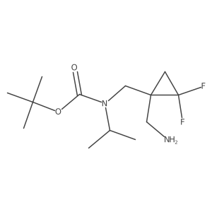 tert-butyl N-{[1-(aminomethyl)-2,2-difluorocyclopropyl]methyl}-N-(propan-2-yl)carbamate Structure