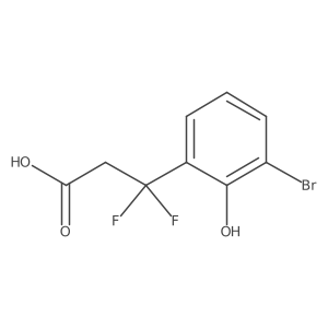 3-(3-Bromo-2-hydroxyphenyl)-3,3-difluoropropanoic acid结构式