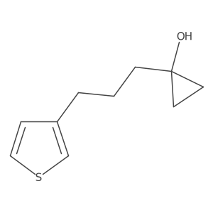 1-[3-(Thiophen-3-yl)propyl]cyclopropan-1-ol结构式