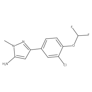 3-[3-chloro-4-(difluoromethoxy)phenyl]-1-methyl-1H-pyrazol-5-amine结构式