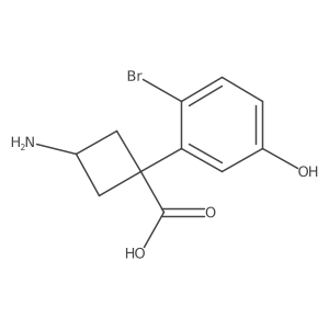 3-Amino-1-(2-bromo-5-hydroxyphenyl)cyclobutane-1-carboxylic acid Structure