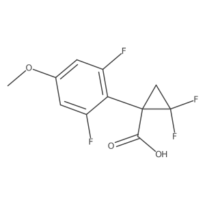 1-(2,6-Difluoro-4-methoxyphenyl)-2,2-difluorocyclopropane-1-carboxylic acid Structure