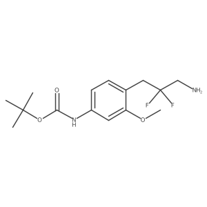 tert-butyl N-[4-(3-amino-2,2-difluoropropyl)-3-methoxyphenyl]carbamate Structure