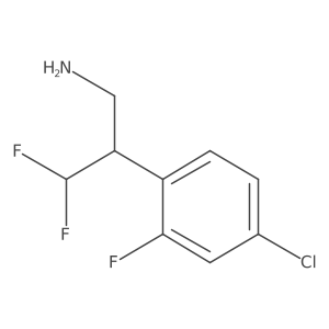 2-(4-Chloro-2-fluorophenyl)-3,3-difluoropropan-1-amine结构式