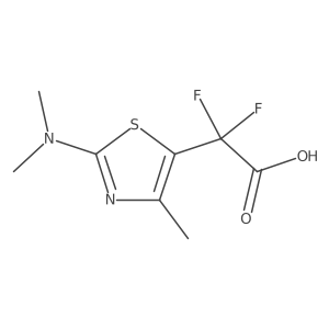 2-[2-(Dimethylamino)-4-methyl-1,3-thiazol-5-yl]-2,2-difluoroacetic acid结构式