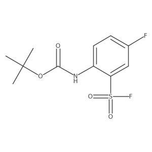 tert-butyl N-[4-fluoro-2-(fluorosulfonyl)phenyl]carbamate Structure