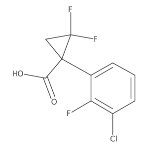 1-(3-Chloro-2-fluorophenyl)-2,2-difluorocyclopropane-1-carboxylic acid Structure