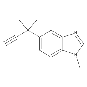 1-methyl-5-(2-methylbut-3-yn-2-yl)-1H-1,3-benzodiazole结构式