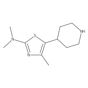 N,N,4-trimethyl-5-(piperidin-4-yl)-1,3-thiazol-2-amine结构式